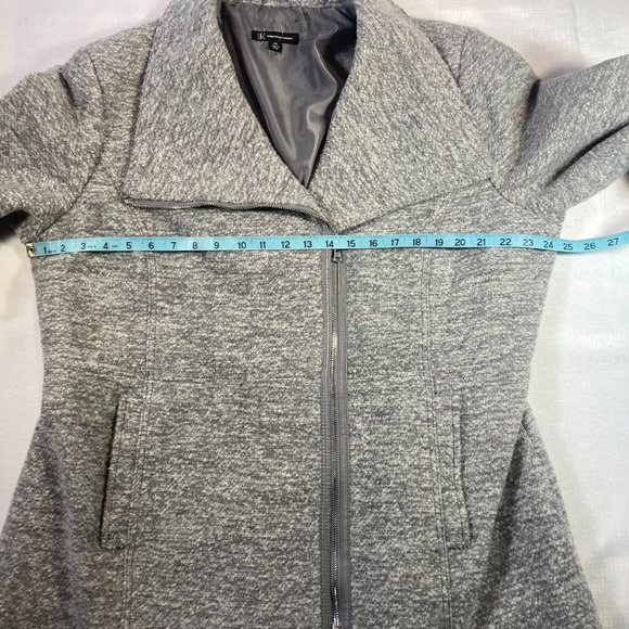 NWT I*N*C International Concepts Wool Blend Zip Front Winter Coat, Grey Size XXL - Picture 5 of 11